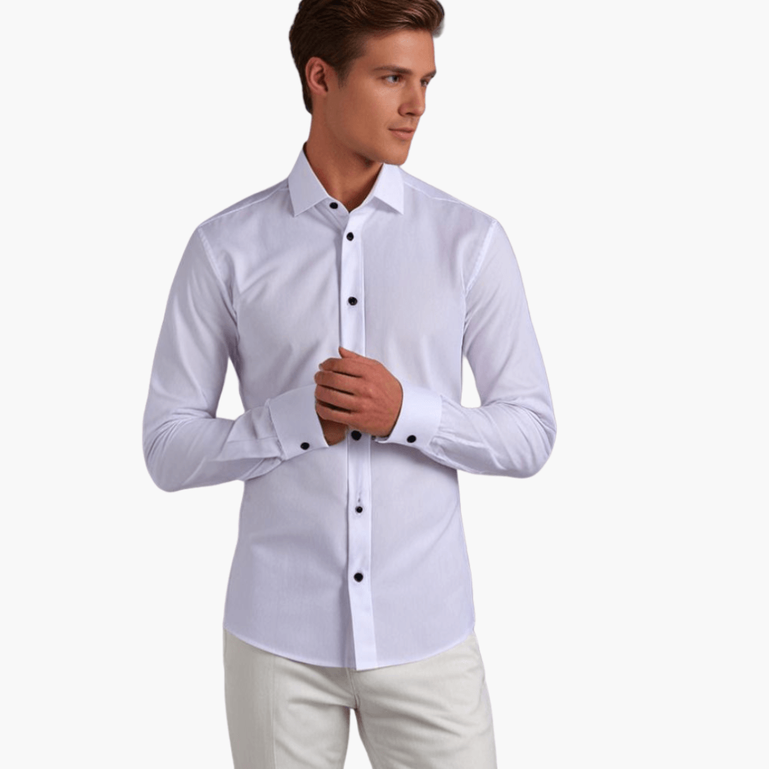 Camicia slim fit da uomo | Manica lunga