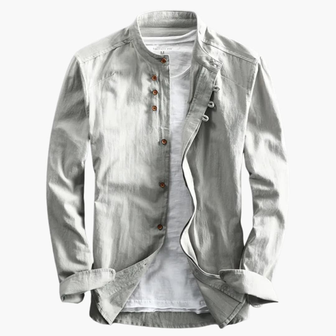 Chemise homme col montant | Manches longues