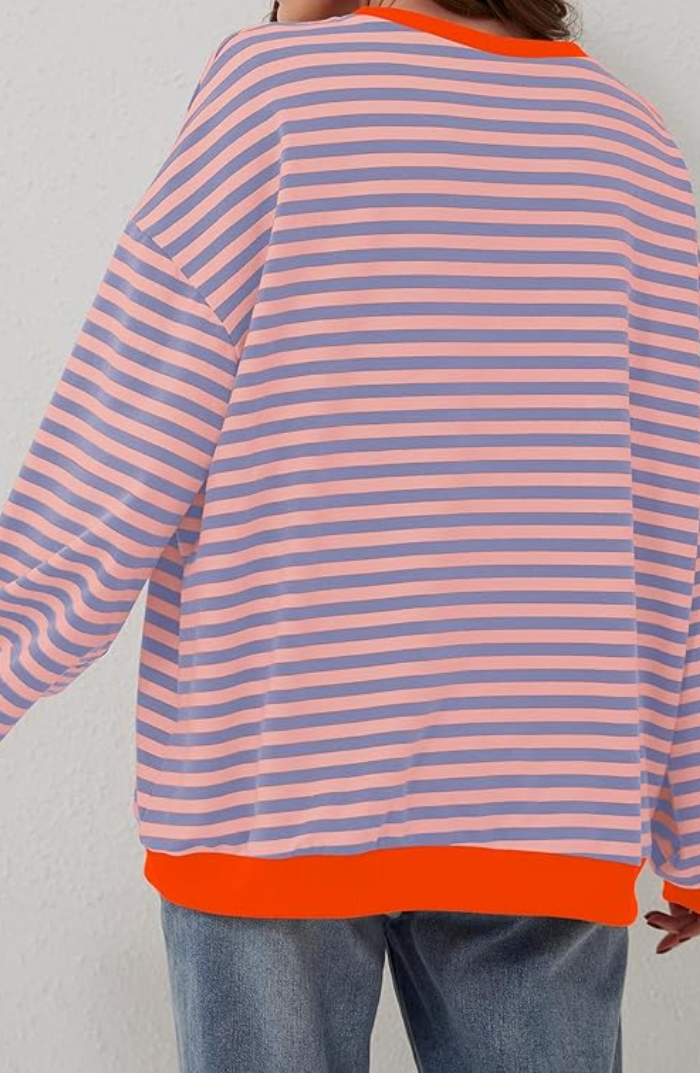 Maglione a righe oversize da donna
