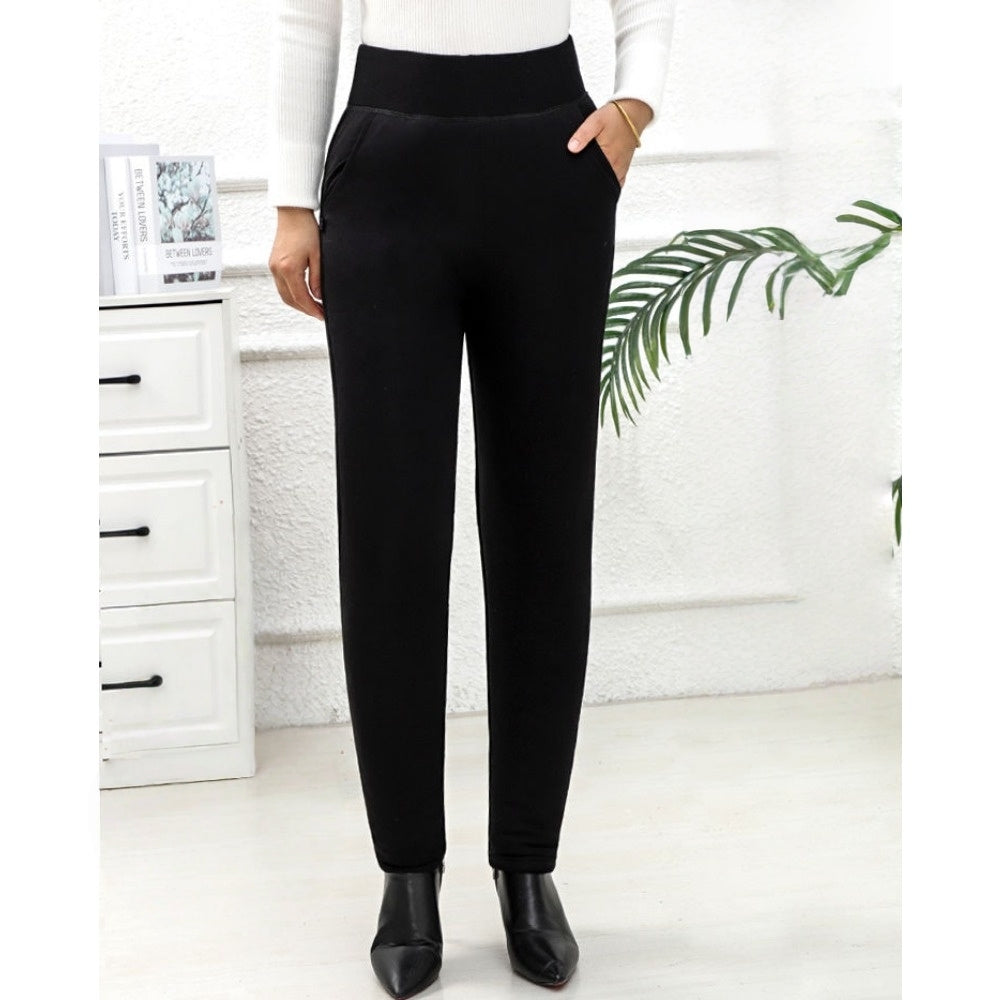 Leggings de invierno negros con forro polar para mujer – Santina