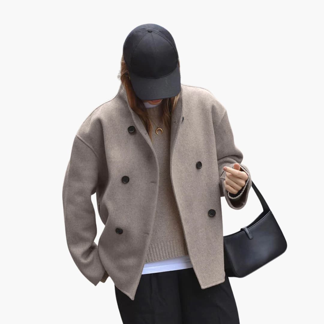 Manteau chaud court pour femme