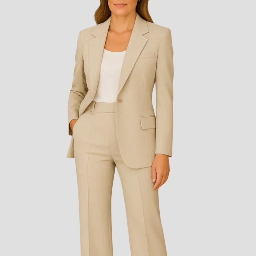 Tailleur pantalon business décontracté pour femmes | Deux pièces