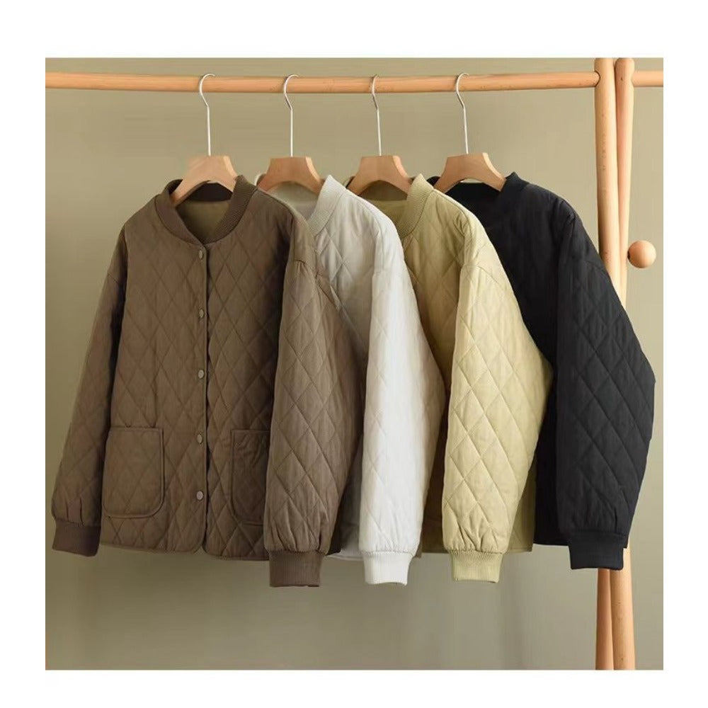 Veste matelassée à boutons et poches pour femmes – Noemi