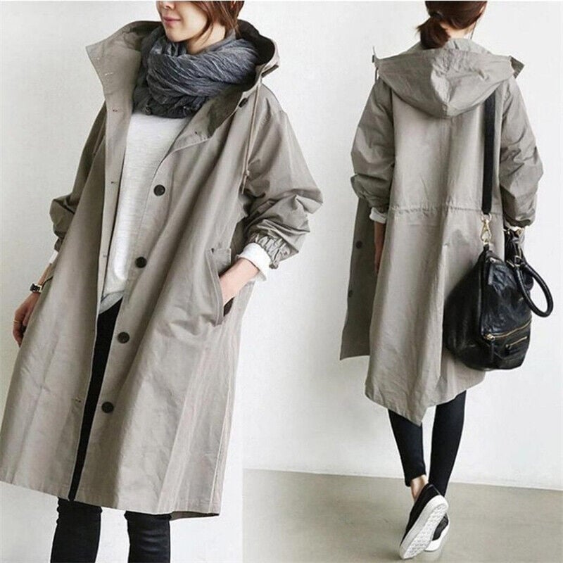 Veste d'hiver longue imperméable pour femme | Légère
