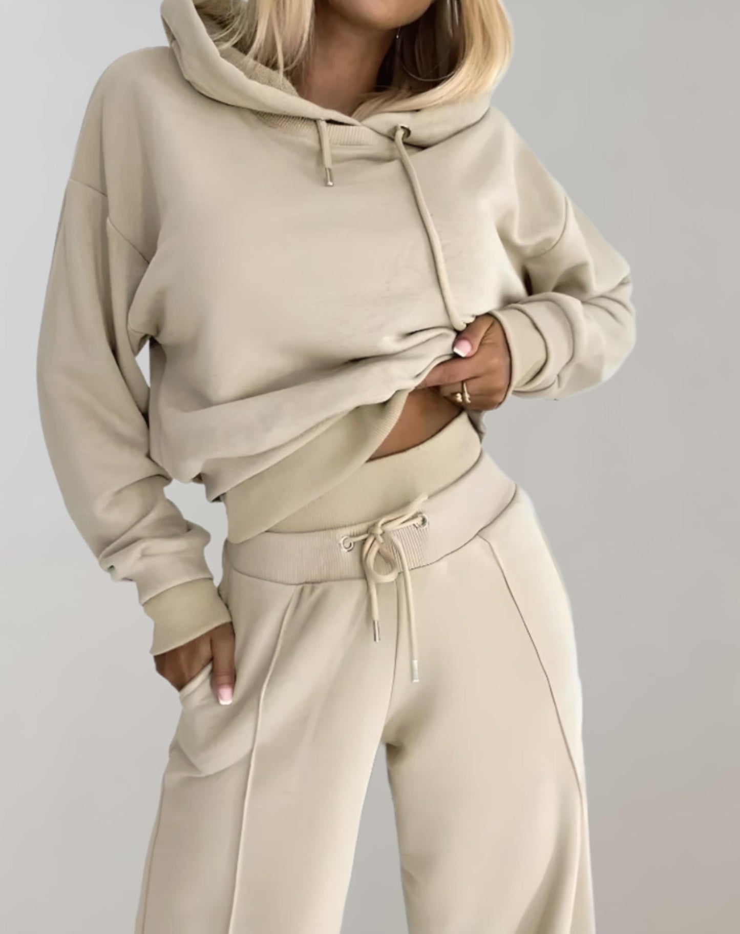 Tuta Donna | Set Pantaloni e Felpa con Cappuccio