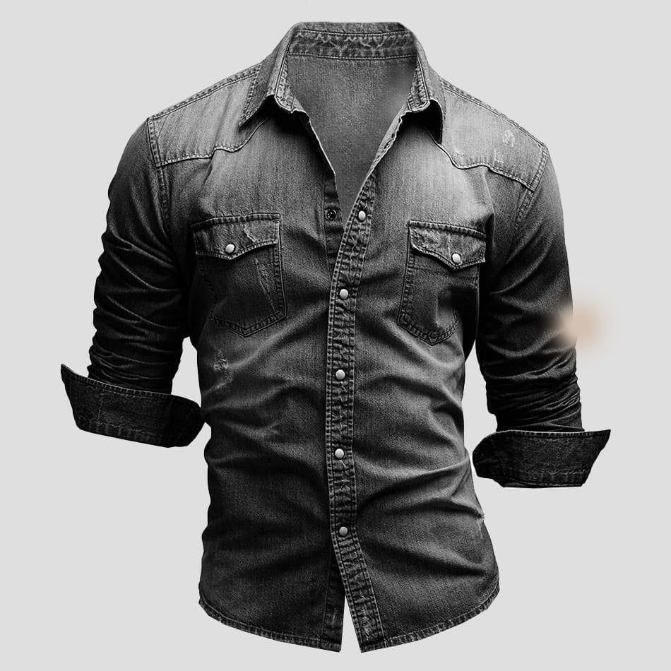 Chemise manches longues avec patte de boutonnage homme | Avec poches poitrine