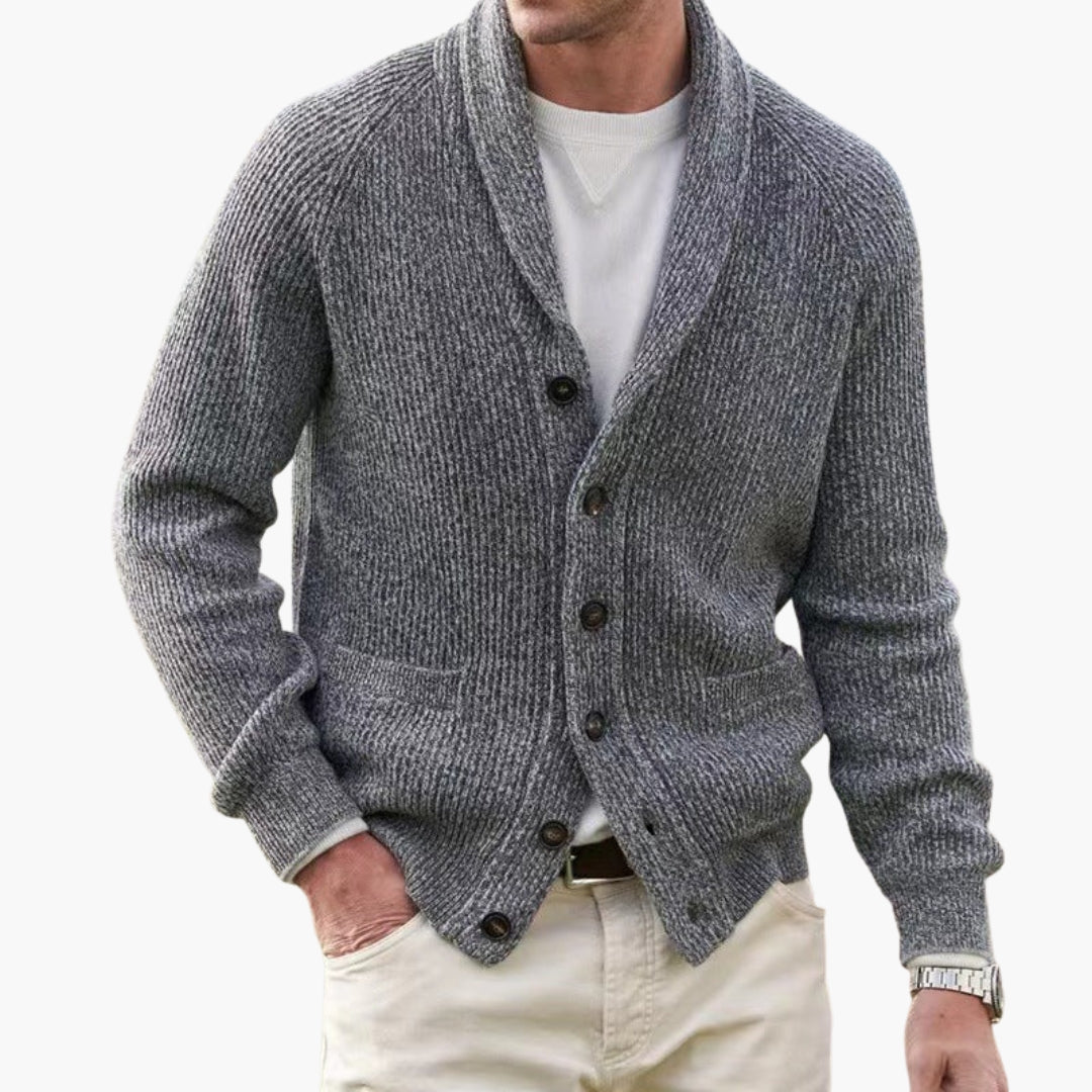 Cardigan en maille homme | Col châle