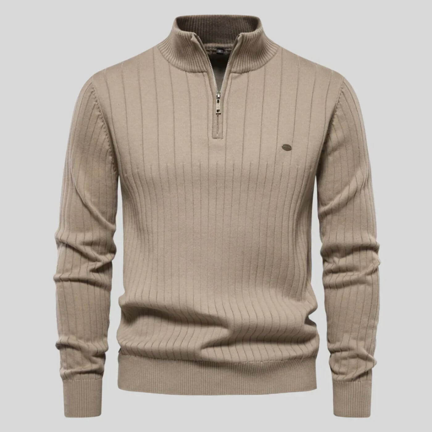 Suéter cómodo con cremallera para hombre