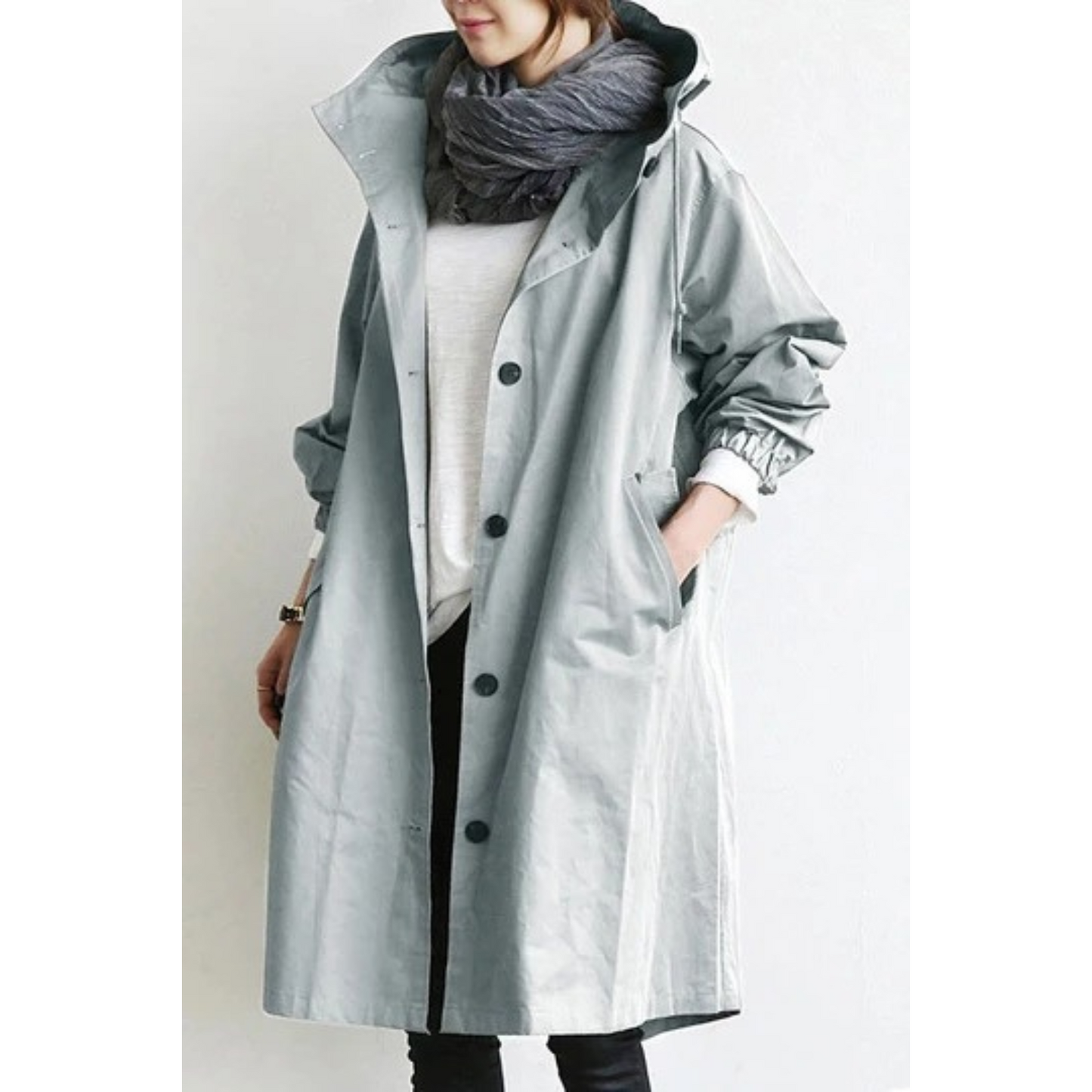 Veste d'hiver longue à capuche pour femmes | Légère