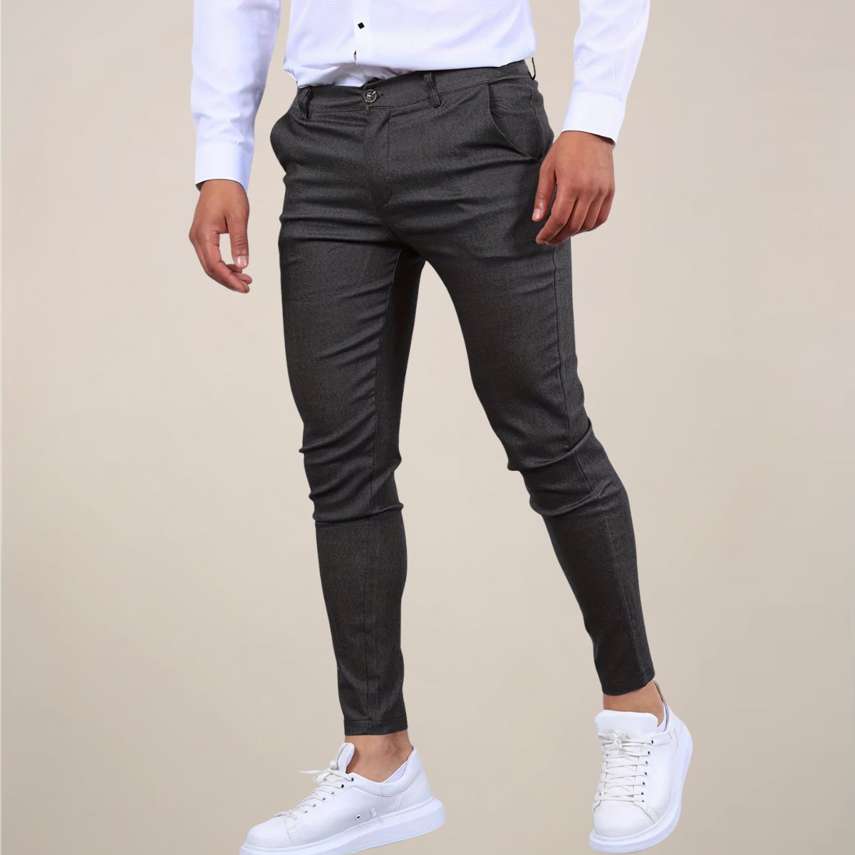 Pantalon chino business décontracté homme | coupe slim