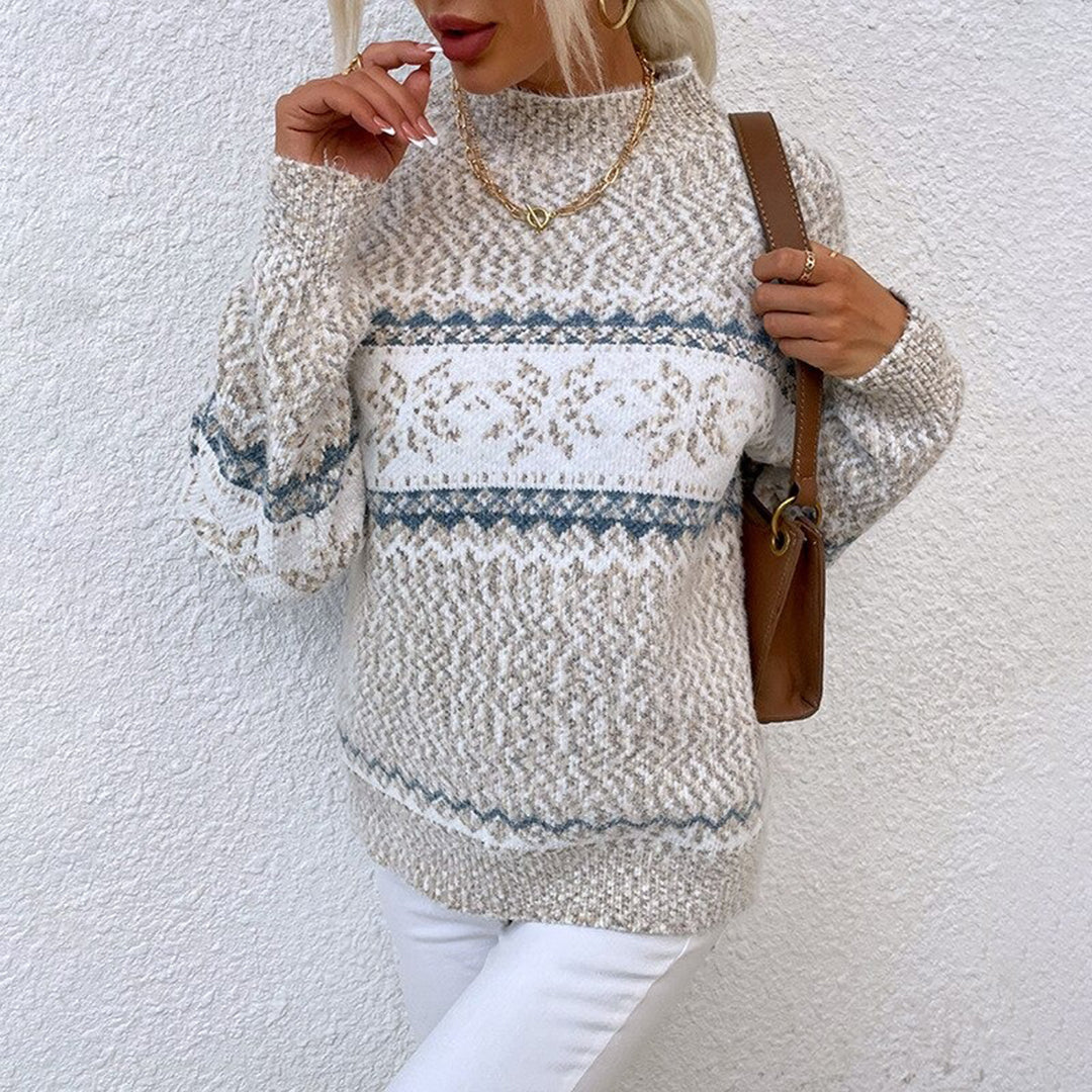 Pull norvégien en maille pour femme