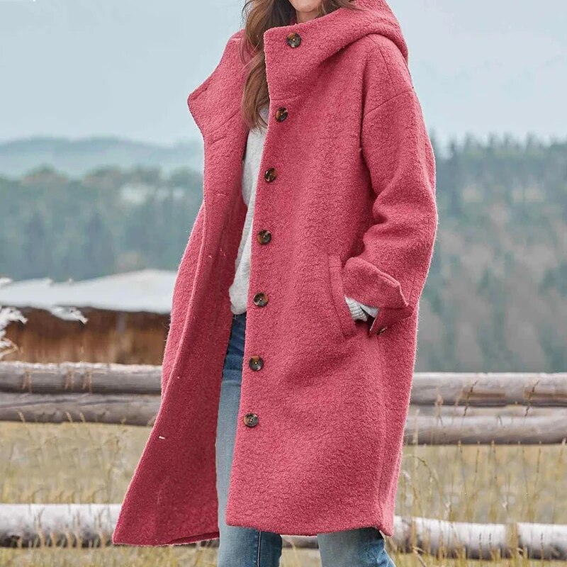 Damen Cord Mantel | Lang