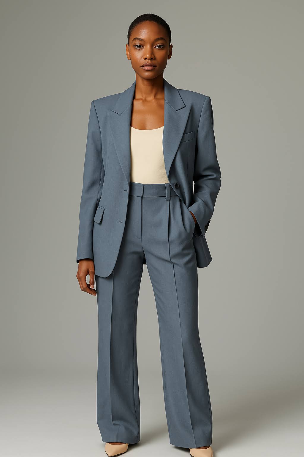 Tailleur pantalon deux pièces décontracté femme | Blazer et pantalon