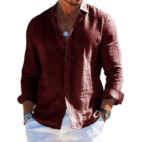 Camicia da uomo casual con colletto | manica lunga