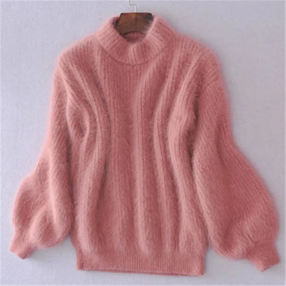 Pull à col roulé en maille pour femmes