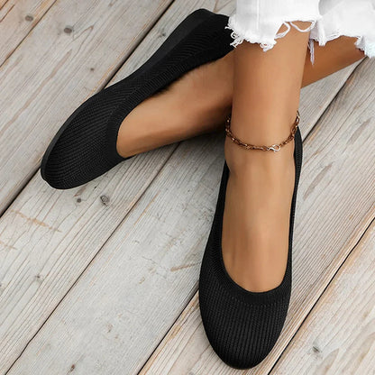 Chaussures plates femme bouts ronds | Enfiler