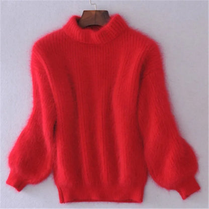 Pull à col roulé en maille pour femmes