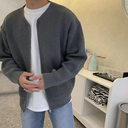 Giacca invernale a maglia da uomo | Corta