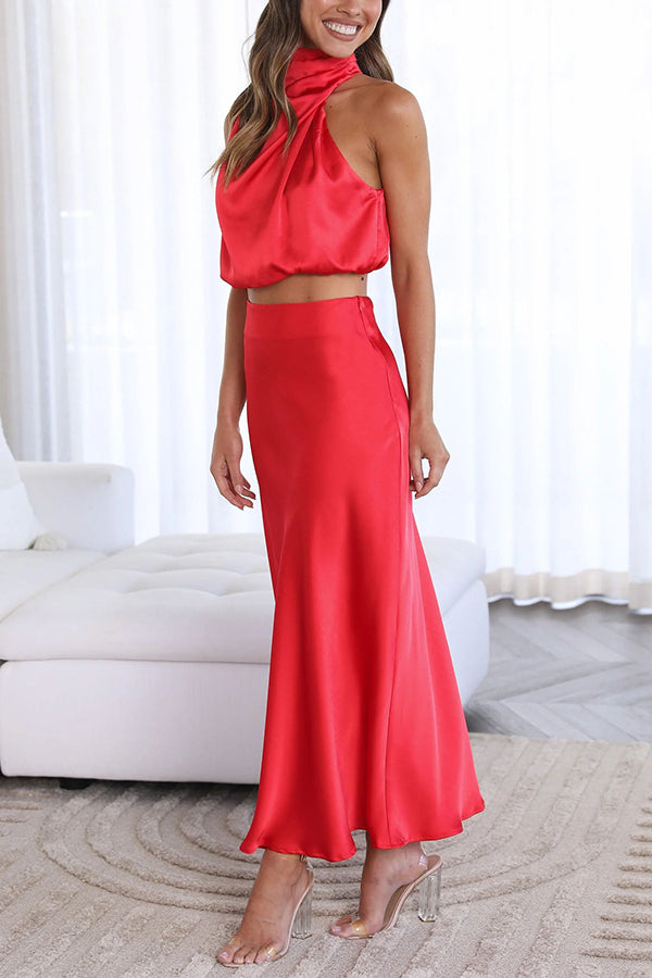 Robe maxi dos nu pour invitées de mariage pour femmes