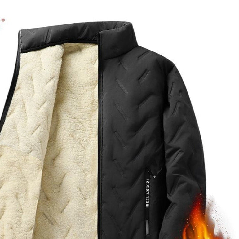 Giacca invernale con fodera in pile e zip da uomo – Olivier