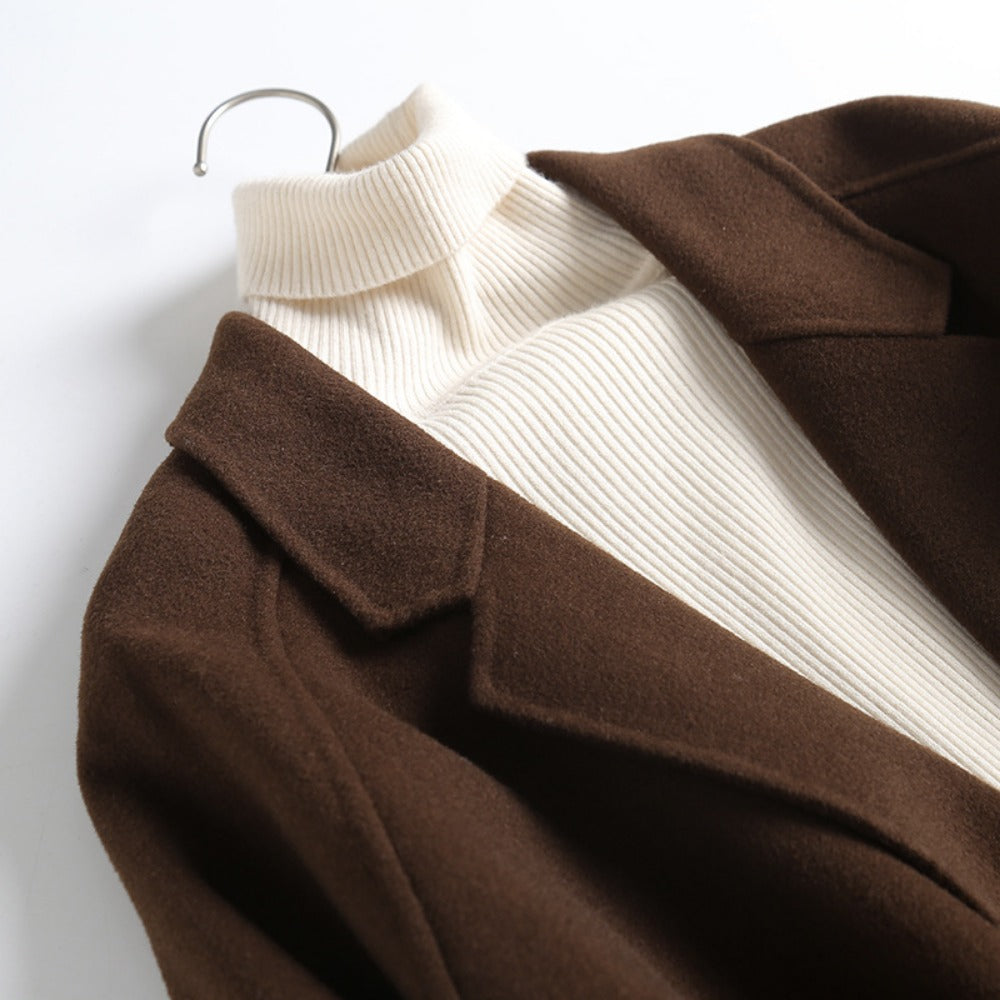 Manteau en laine à double boutonnage pour femmes – Daria