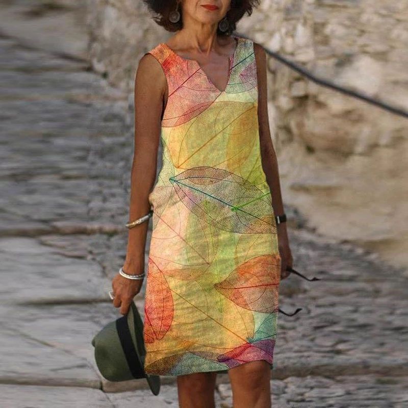 Damen Ärmelloses Sommerkleid | Midi