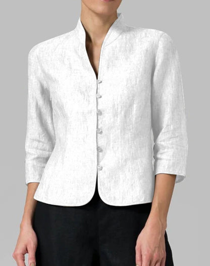 Veste de mi-saison à col montant pour femmes | Manches 3/4