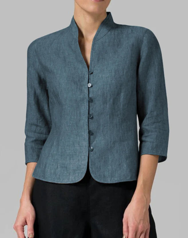 Veste de mi-saison à col montant pour femmes | Manches 3/4