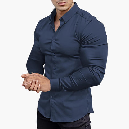 Chemise classique homme manches longues | Coupe slim