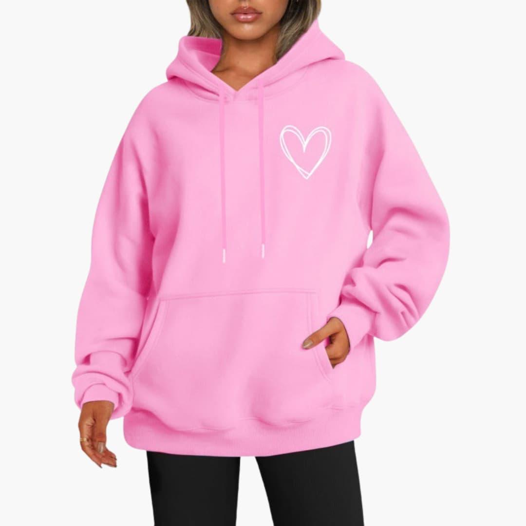 Sweat à capuche femme | Imprimé cœur
