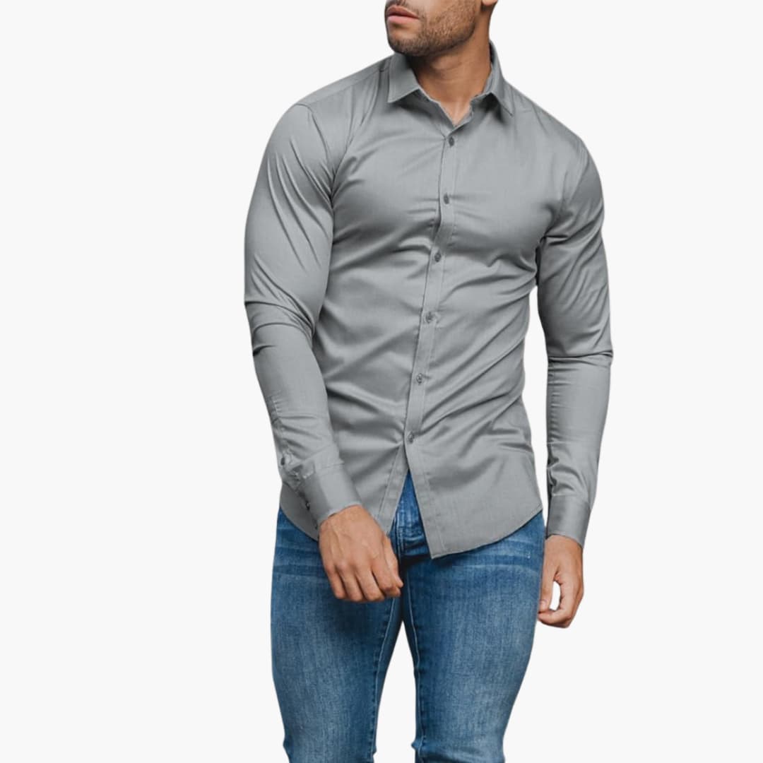 Chemise classique homme manches longues | Coupe slim