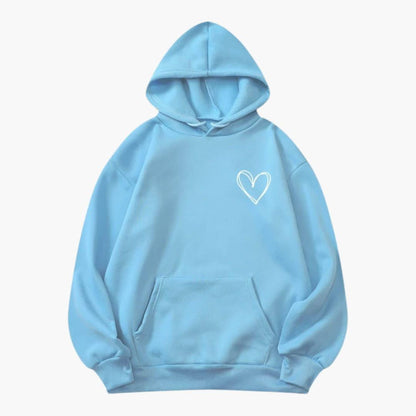 Sweat à capuche femme | Imprimé cœur