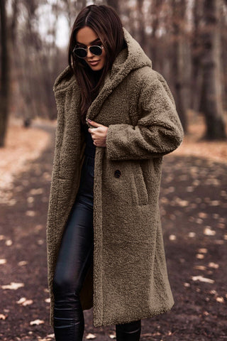 Manteau teddy long pour femmes | Hiver