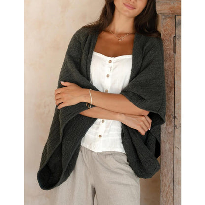 Cardigan tricoté à ouverture devant pour femmes - Fatima