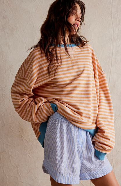 Damen Gestreiftes Pullover | Oversize