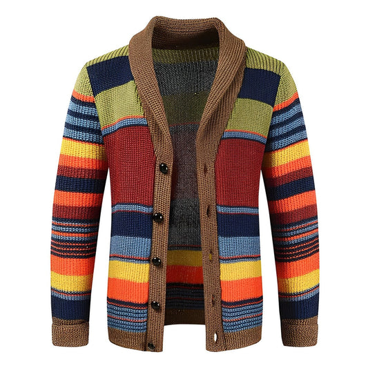 Cardigan rétro en maille pour homme