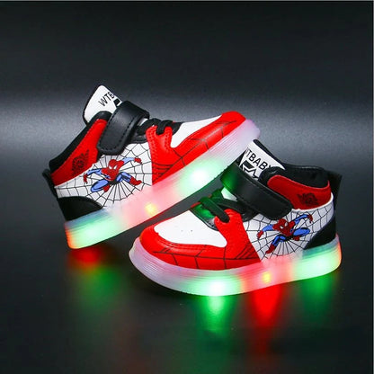 Chaussures enfants semelle LED lumineuse | avec fermeture velcro