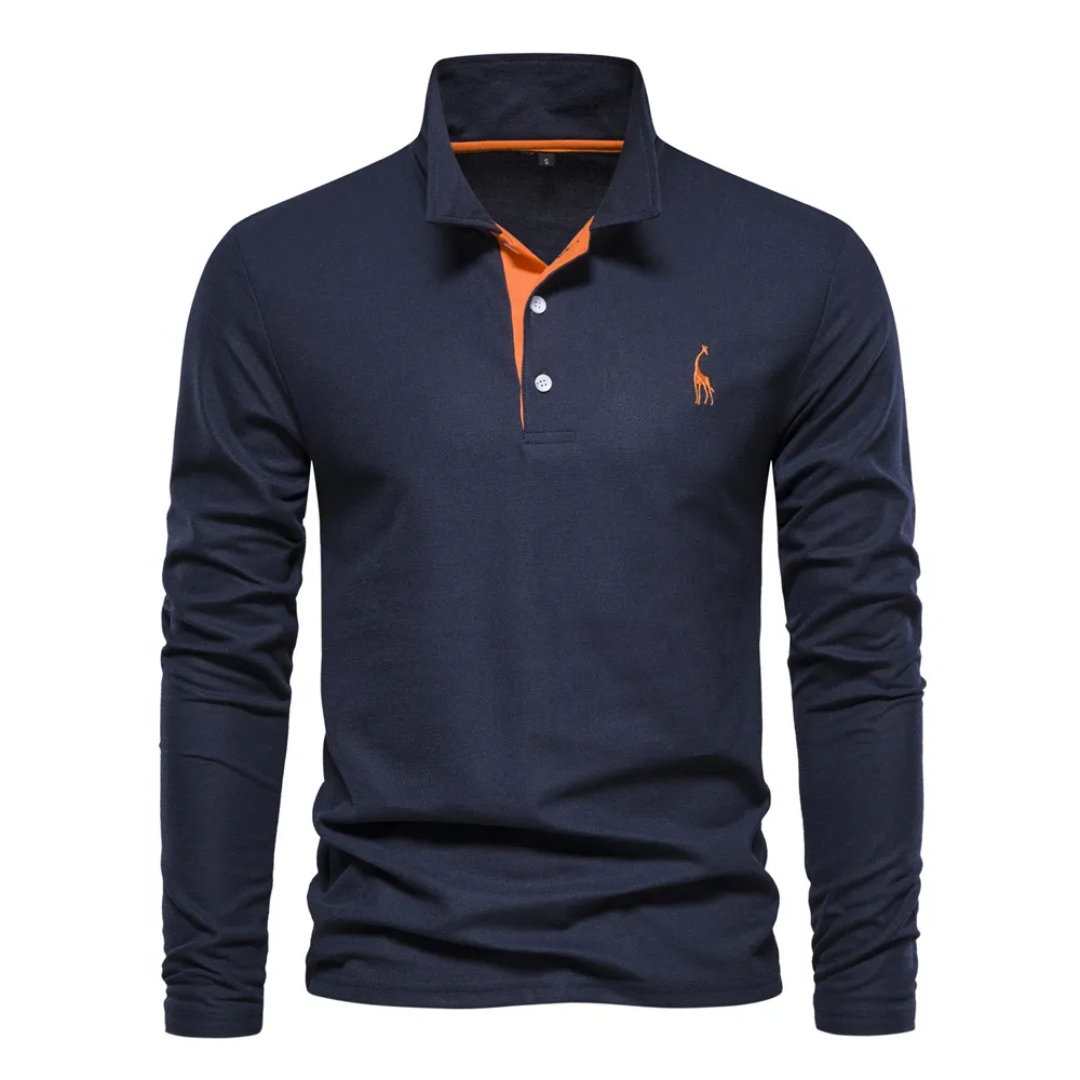 Polo golf manches longues pour hommes | Décontracté
