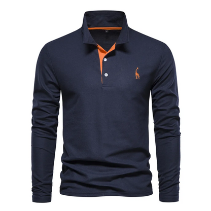 Polo golf manches longues pour hommes | Décontracté