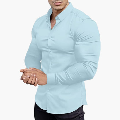 Chemise classique homme manches longues | Coupe slim