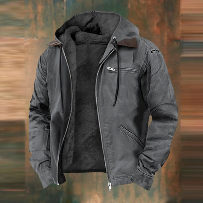 Veste d'hiver courte et chaude en polaire pour homme