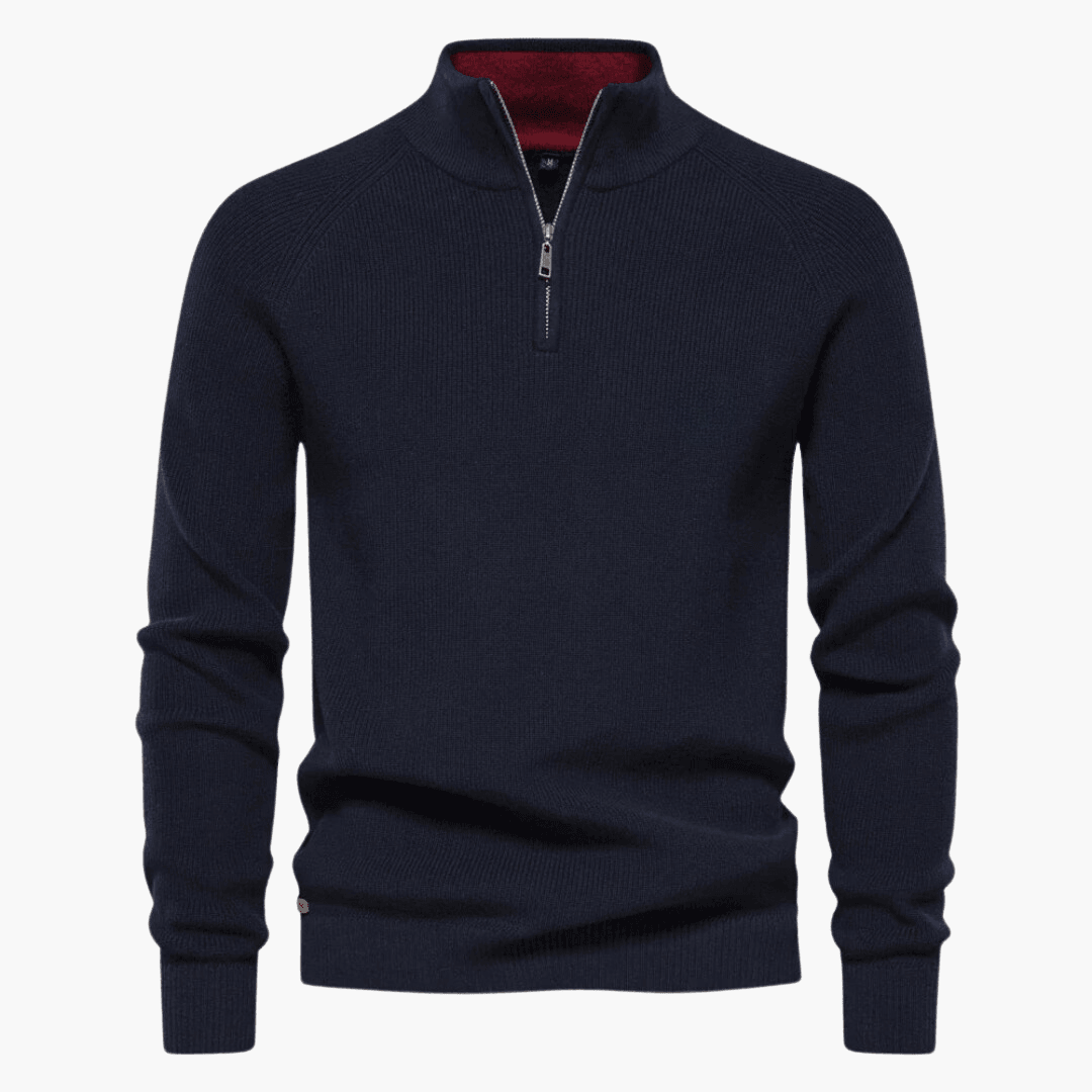 Pull en maille douce homme | Fermeture éclair
