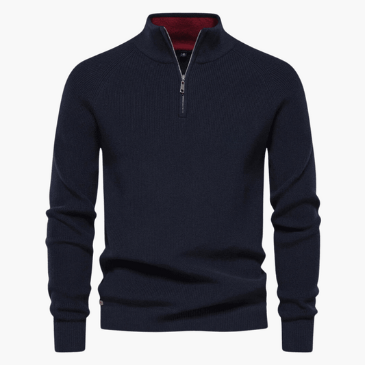 Pull en maille douce homme | Fermeture éclair