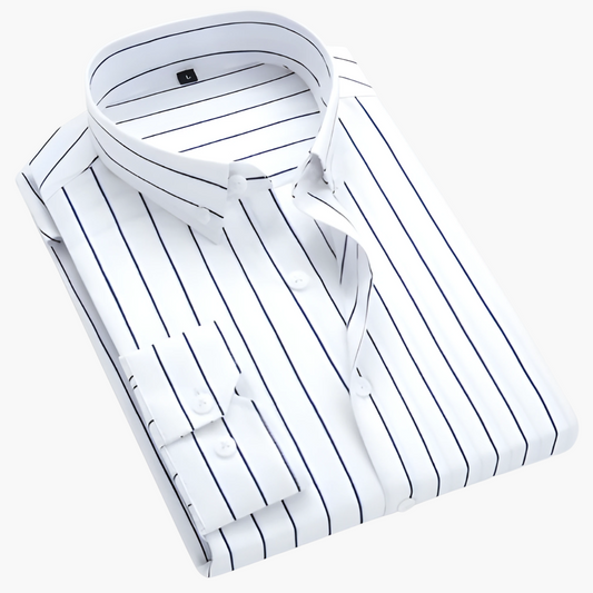 Chemise classique rayée pour homme | Manches longues