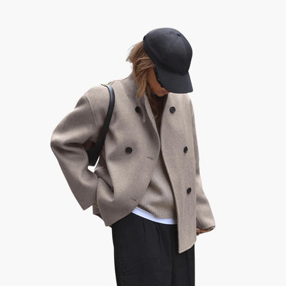 Manteau chaud court pour femme