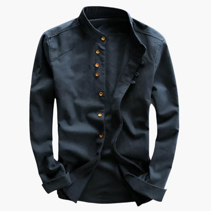 Chemise homme col montant | Manches longues