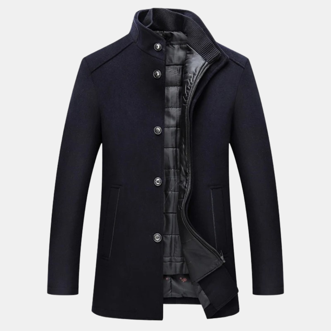Manteau long homme | Col mao