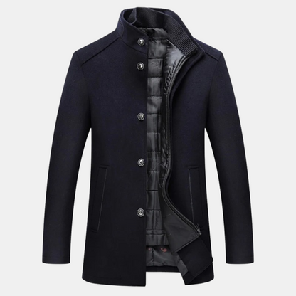 Manteau long homme | Col mao