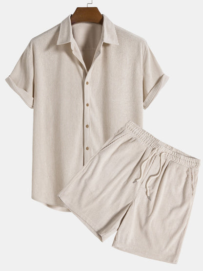 Completo estivo da uomo camicia e pantaloncini | Set in due pezzi