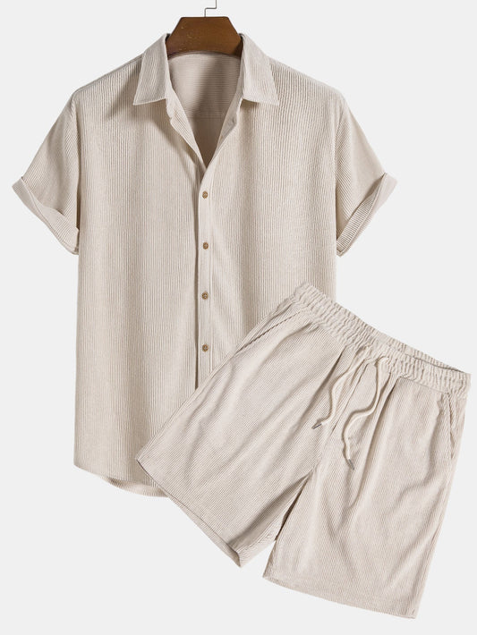 Completo estivo da uomo camicia e pantaloncini | Set in due pezzi